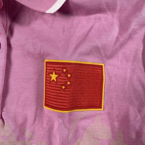 Li-Ning TENNIS Polo Shirt ( Diving Embroidery Logo) Size XS Women PINK NWT - Picture 3 of 5